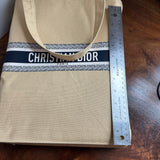 The Dior Tote Bag - Tan Canvas with Navy