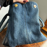 The Albatross Shoulder Bag in Blue Denim Prada