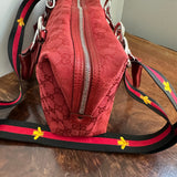 The Full Falcon Crossbody/Handbag - Vintage Gucci in Red Canvas