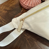 White Nylon Prada Tag Sling/Fanny Bag