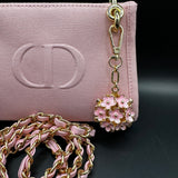 The Junco Crossbody Bag with Gold Handles - Pale Pink Dior