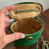 Button Bag - Quilted Green Phone Crossbody with Gucci GG Button