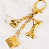 Repurposed LV Doggy Bone, House, or Bowl Charm Necklace