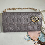 The Junco Wallet/Crossbody - Vintage GG in Pale Purple