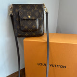 The Junco Crossbody - Vintage Monogram  LV in Dark Brown