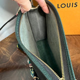 The Swan Crossbody - Vintage LV Taiga Leather in Dark Green