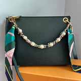 The Swan Crossbody - Vintage LV Taiga Leather in Dark Green