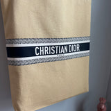 The Dior Tote Bag - Tan Canvas with Navy