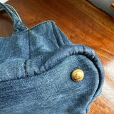 The Albatross Shoulder Bag in Blue Denim Prada