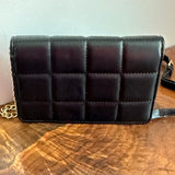 Button Bag - Black Phone Crossbody with LV Button