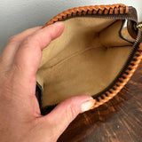 The Junco - Vintage Monogram Pouch in Tan
