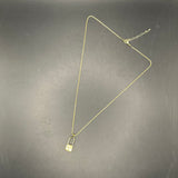 Upcycled LV Zipper Pull on Dainty Gold-Filled Rolo Chain Necklace