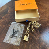 Repurposed LV Padlock Necklace