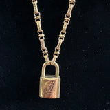 Upcycled LV Padlock Necklace