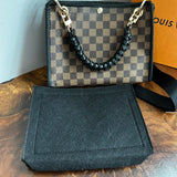 The Swan Crossbody - Vintage Damier in Black