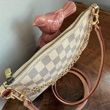 The Chick Crossbody - Upcycled LV in Damier Azur