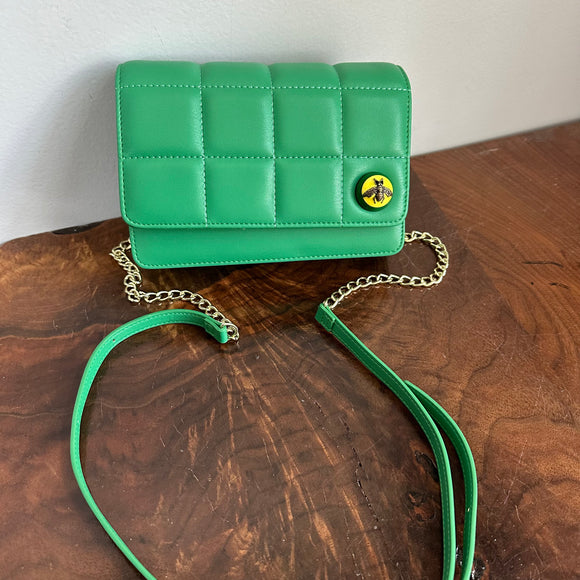 Button Bag - Spring Green Phone Crossbody with Gucci Bee Button
