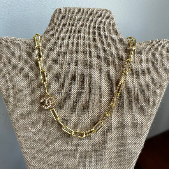 LV Monogram Necklace - GF Rope Chain – Beauty Bird Vintage