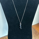 YSL Zipper Pull Necklace - Silver