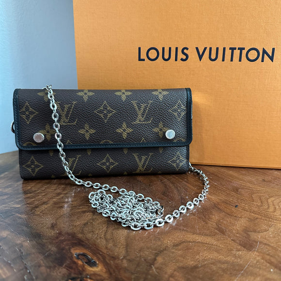 Louis Vuitton Monogram Portefeuille Long Macassar Trifold Wallet.