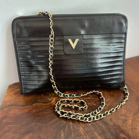 The Swan Crossbody Bag Vintage Valentino in Black Beauty Bird Vintage