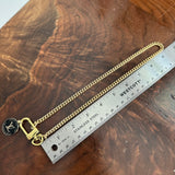 Repurposed LV Clasp on Gold-Filled Chain