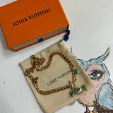 Sweet Like Candy - LV Charm Necklace with GF Cuban Chain