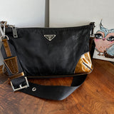 The Junco - Vintage Prada Shoulder Bag in Black/Bronze