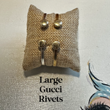 Double Rivet Bangle Bracelets - Gucci and LV