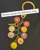 LV Button Necklace - Gold-Filled Paperclip Chain