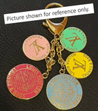 Upcycled LV Trunks & Bags Hot Pink Charm on Gold-Filled Chain Necklace