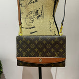 The Junco Crossbody - Vintage Monogram in Whiskey