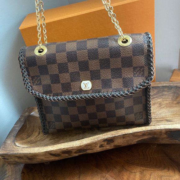 The Baby Falcon - Damier Azur with Rose Gold Card Holder/Wristlet