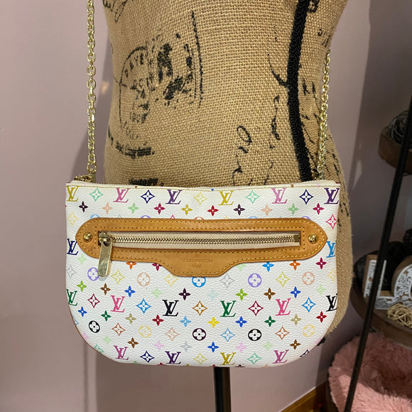 The Junco Crossbody Bag - Vintage Multicolor in White