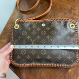 The Chat Crossbody Bag - Vintage Monogram in Tan