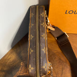 The Junco Crossbody - Vintage Monogram in Tan