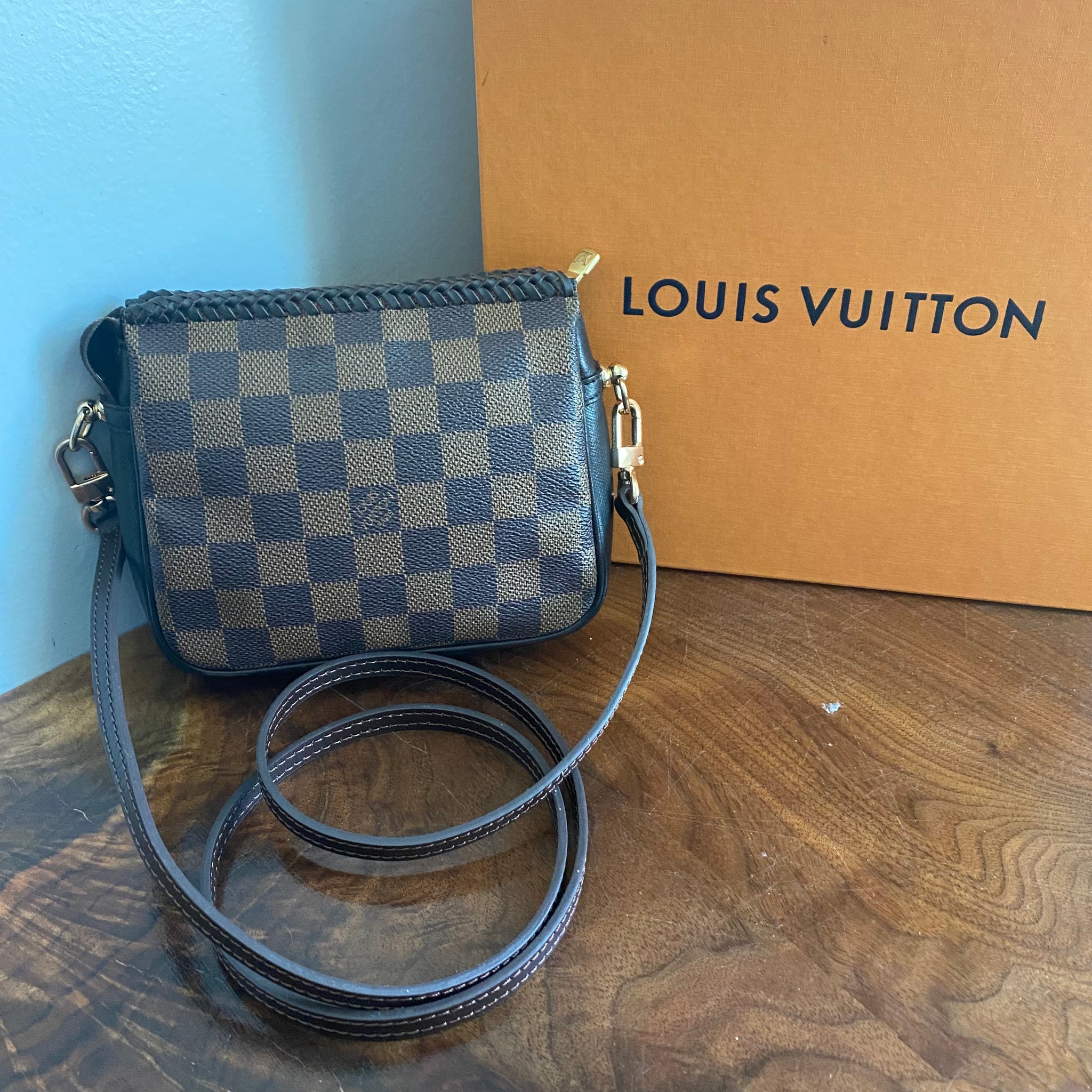 Louis Vuitton Bag Authentic Vintage Damier Ebene Trousse Make Up