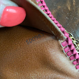 The Junco Wallet Crossbody - Vintage Monogram in Hot Pink