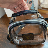 Take Me Out to the Ball Game - Black / Clear Crossbody Stadium Bag