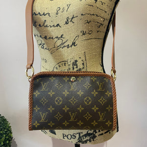 The Osprey - Vintage Monogram in Whiskey Crossbody Bag