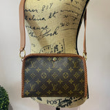 The Osprey - Vintage Monogram in Whiskey Crossbody Bag