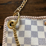 The Nuthatch - Vintage Damier Azur Shoulder Bag with Gold Crossbody Chain