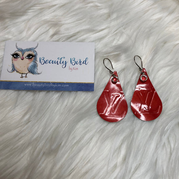 LV Inspired Leather Earrings – BabyBirdsCloset