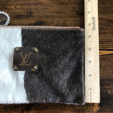 The Mockingbird - Hair on Hide Wristlet Bag with Silver Hardware