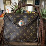 The Falcon with Back Pocket - Brown Monogram Wristlet/Crossbody/Clutch