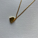 I Heart LV Necklace - GF Herringbone Chain