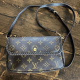 The Junco - Vintage Monogram in Brown Crossbody Bag