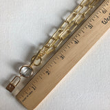 Lock Charm on Gold-Filled Paperclip Chain with Crystal