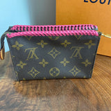 The Junco - Vintage Monogram Pouch in Hot Pink