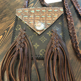 The Hawk - Brown Vintage Clutch/Wristlet/Crossbody Bag